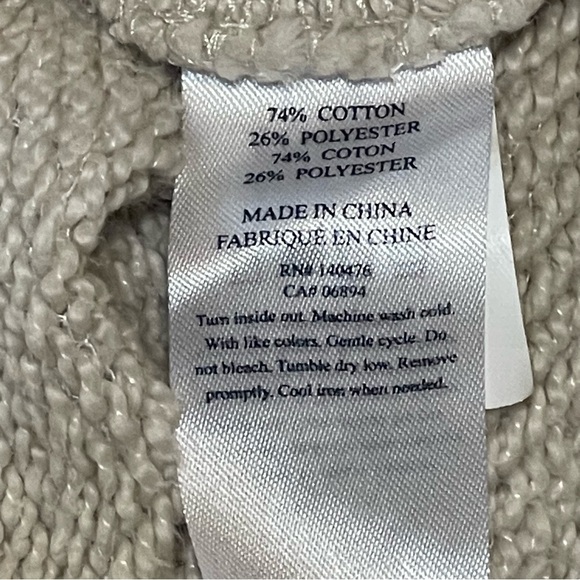 Faherty Whitewater Beach Terry Hoodie Organic Cotton Blend Sweatshirt | Medium - Picture 8 of 12